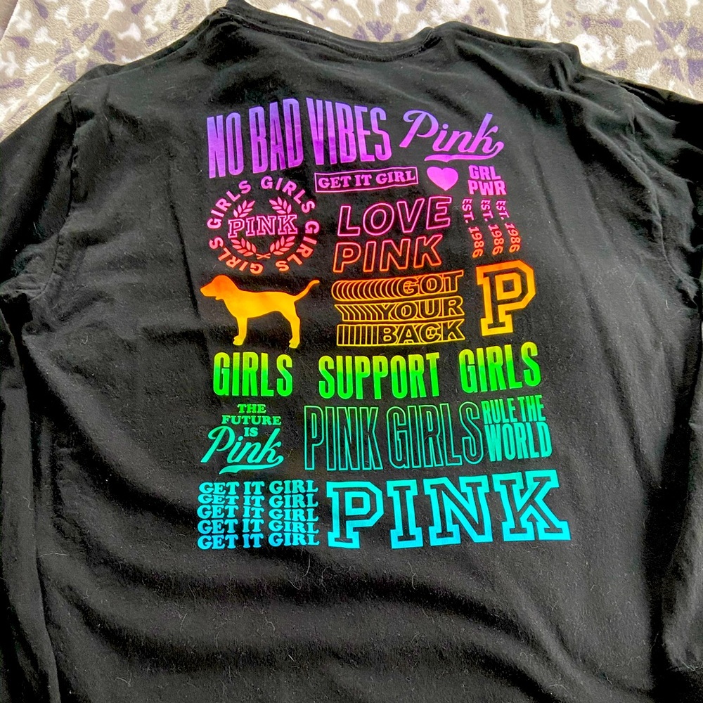 VS Pink Long Sleeve Lightweight Top